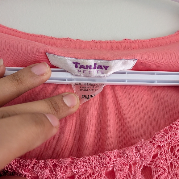 TanJay Pink Lace Blouse - Picture 2 of 5